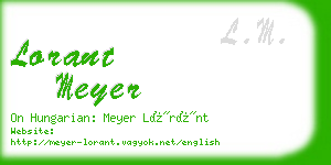 lorant meyer business card